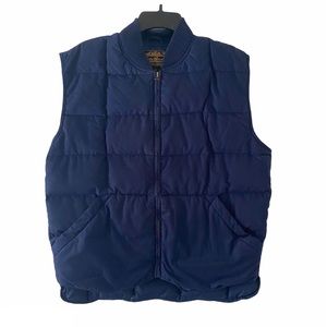 VTG Eddie Bauer Medium Navy Goose Down Vest Jacket